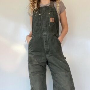 Women’s Green Carhartt Lined Overalls